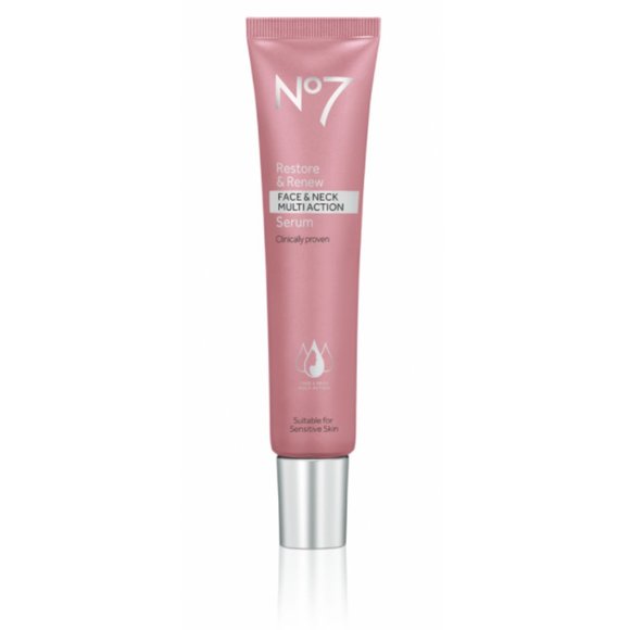 No7 Restore & Renew FACE & NECK MULTI ACTION Serum - Picture 1 of 1